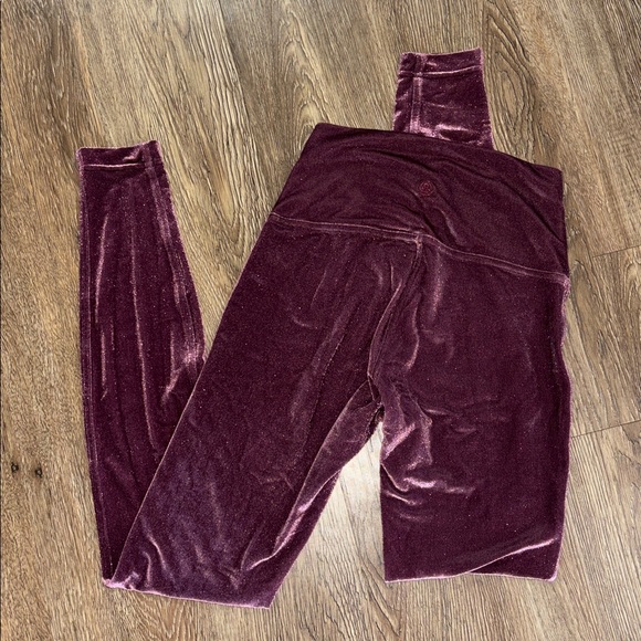 Lululemon Wunder Lounge Purple Velvet High Rise Tight 28" Leggings - Picture 2 of 6